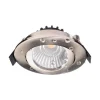 Plafond inbouwlamp Dione, IP44, 2.700 K, nikkel, dimbaar