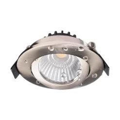 Plafond inbouwlamp Dione, IP44, 2.700 K, nikkel, dimbaar