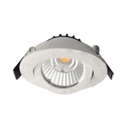 Plafond inbouwlamp Dione, IP44, 3.000 K, wit, dimbaar