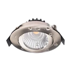 Plafond inbouwlamp Dione, IP44, nikkel, dimbaar tot warm