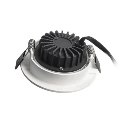 Plafond inbouwlamp Dione, IP44, 2.700 K, wit, dimbaar