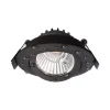Plafond inbouwlamp Dione, IP44, 4.000 K, zwart, dimbaar