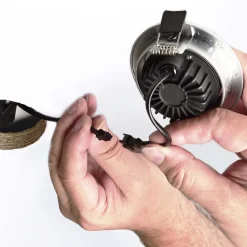 Plafond inbouwlamp Dione, IP44, 4.000 K, zwart, dimbaar