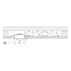 Plafond inbouwlamp Dione, IP44, 3.000 K, zwart, dimbaar