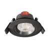 Plafond inbouwlamp SMD-68-230V, 3.000K, Ø8,5cm, zwart