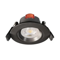 Plafond inbouwlamp SMD-68-230V, 3.000K, Ø8,5cm, zwart