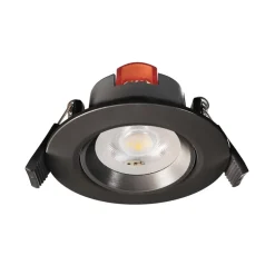 Plafond inbouwlamp SMD-68-230V, 4.000K, Ø8,5cm, zwart