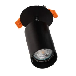 Plafond inbouwspot Eye Fit, 1-lamp, zwart