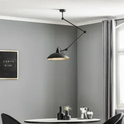 Plafondlamp 808 verstelbaar 1-lamp zwart/goud