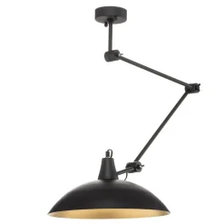 Plafondlamp 808 verstelbaar 1-lamp zwart/goud