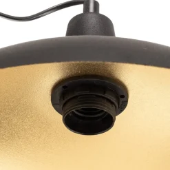 Plafondlamp 808 verstelbaar 1-lamp zwart/goud