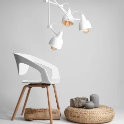 Plafondlamp 814, verstelbaar, 3-lamps, wit