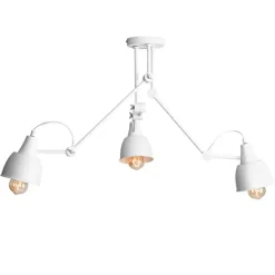 Plafondlamp 814, verstelbaar, 3-lamps, wit