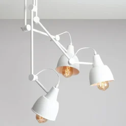 Plafondlamp 814, verstelbaar, 3-lamps, wit