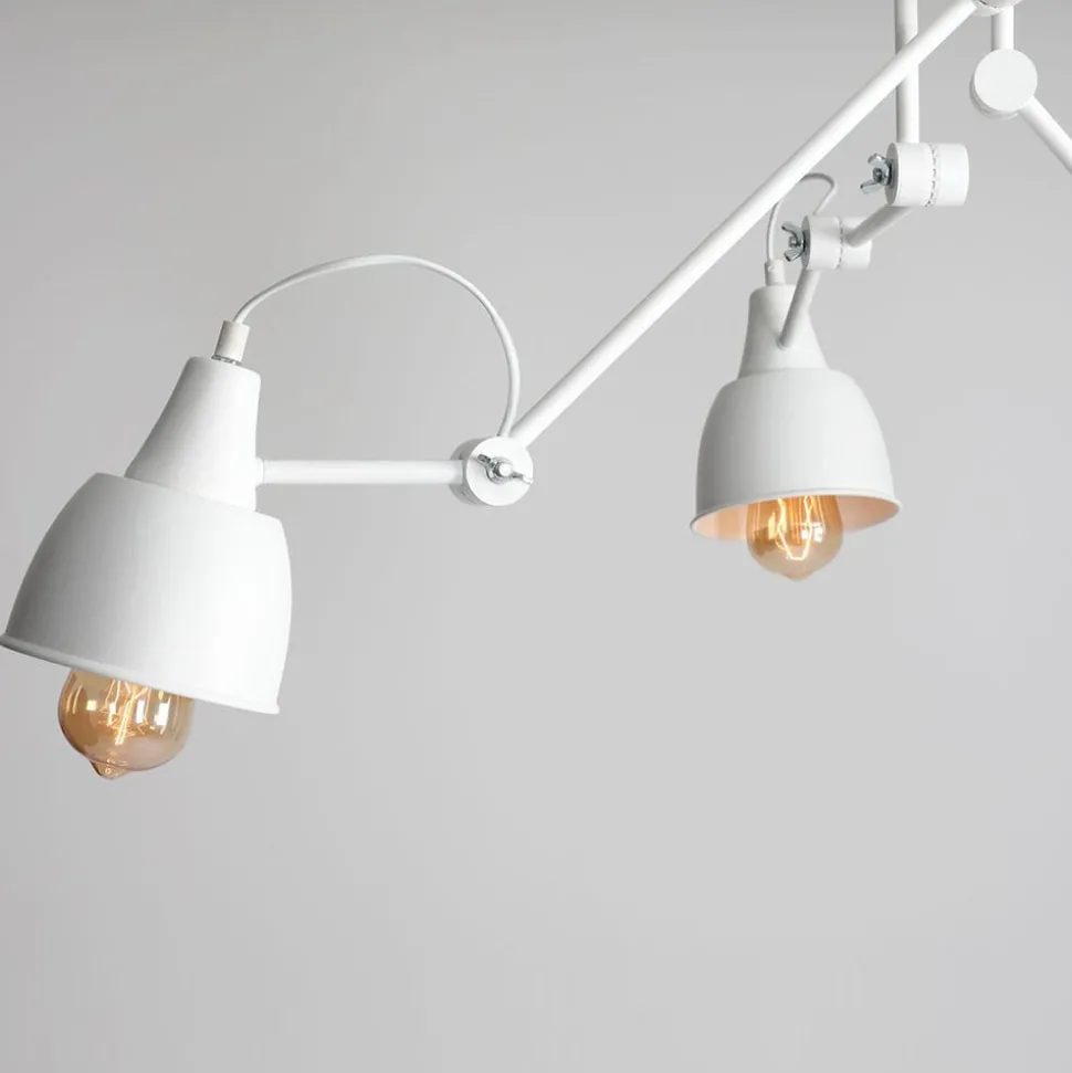 Plafondlamp 814, verstelbaar, 3-lamps, wit