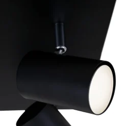 Plafondlamp 2857-045, zwenkbaar, 4-lamps, zwart