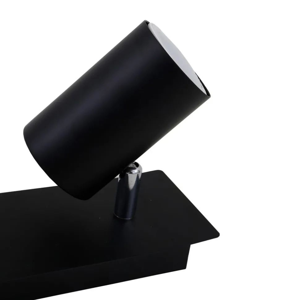 Plafondlamp 2857-025, zwenkbaar, 2-lamps, zwart