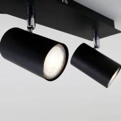 Plafondlamp 2857-035, zwenkbaar, 3-lamps, zwart