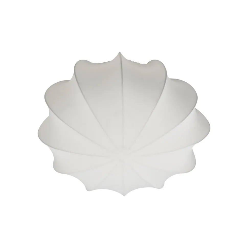 Plafondlamp Aeron, textiel, wit, diameter 40 cm