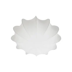 Plafondlamp Aeron, textiel, wit, diameter 60 cm