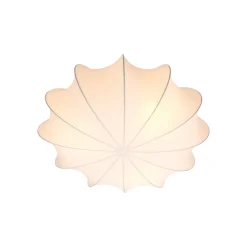 Plafondlamp Aeron, textiel, wit, diameter 60 cm