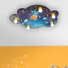 Plafondlamp afbeelding wolk Space Mission, blauw