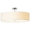 Plafondlamp Andria textiel, 60 cm, wit