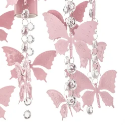 Plafondlamp Angelica in roze met vlinders