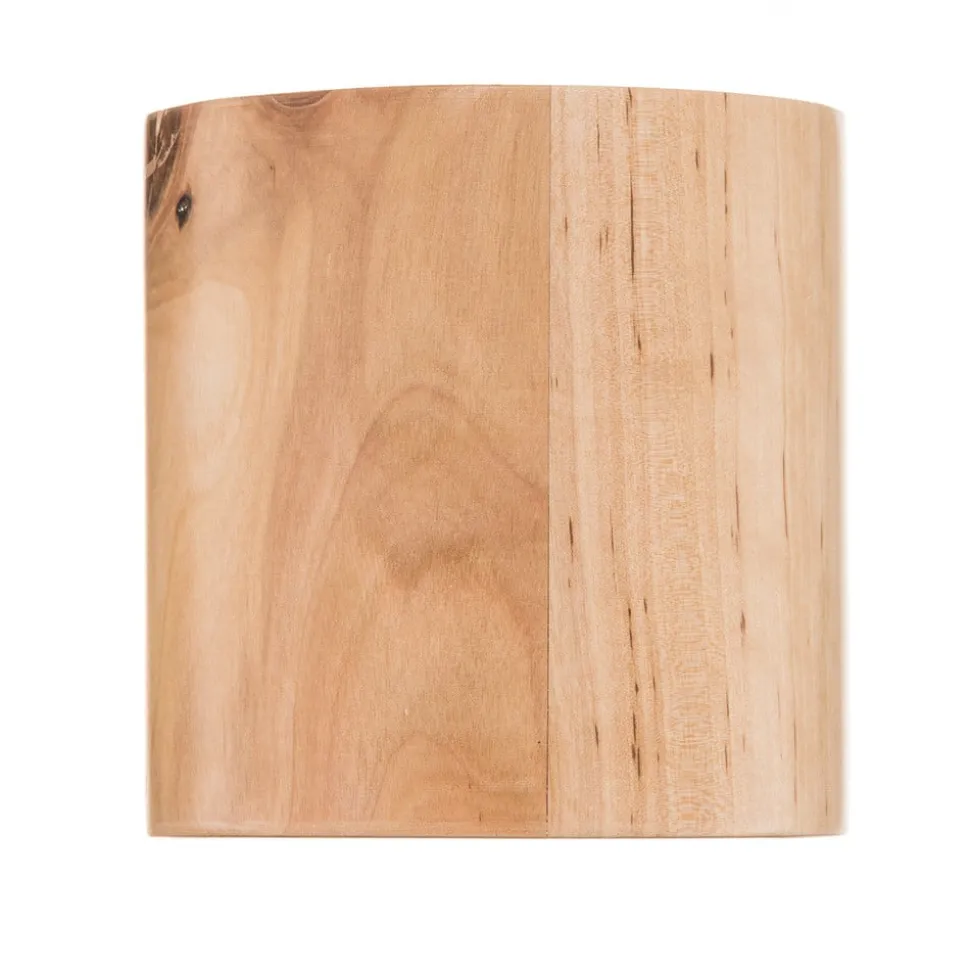 Plafondlamp Ara als cilinder van hout