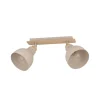 Plafondlamp Arrecife zand/houtoptiek, 2-lamps
