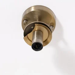 Plafondlamp Atmaca 10215, goudkleurig antiek, glas helder Ø 15cm