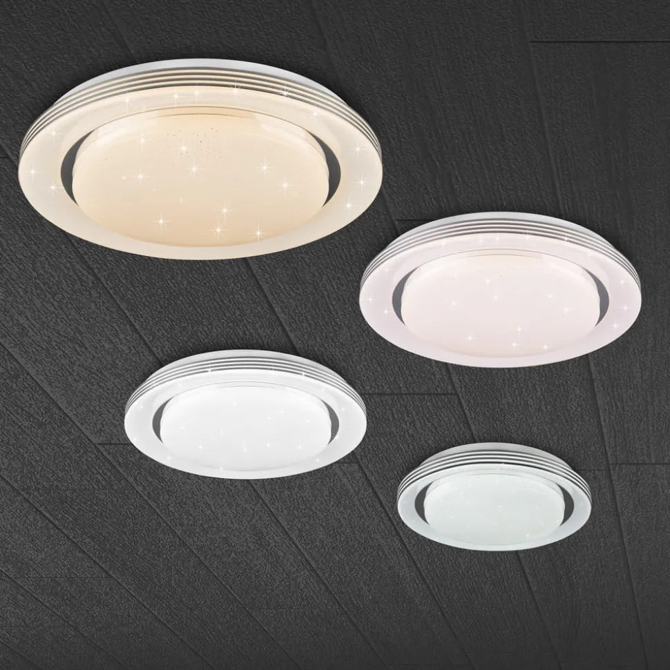 Plafondlamp Atria, Ø 58 cm, wit, kunststof, CCT