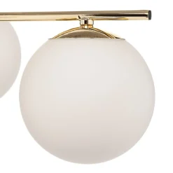 Plafondlamp Aurora, goud, Ø 50 cm, 4-lamps, glas, E14