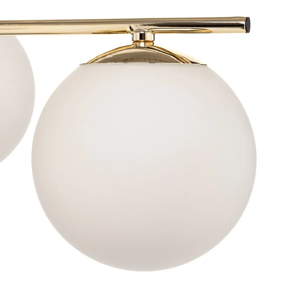 Plafondlamp Aurora, goud, Ø 50 cm, 4-lamps, glas, E14