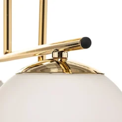 Plafondlamp Aurora, goud, Ø 50 cm, 4-lamps, glas, E14