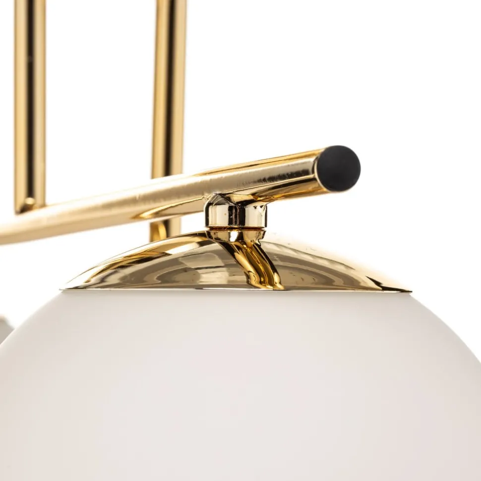 Plafondlamp Aurora, goud, Ø 50 cm, 4-lamps, glas, E14