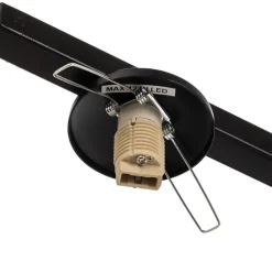 Plafondlamp Baleo, zwart/opaal, 1-lamp