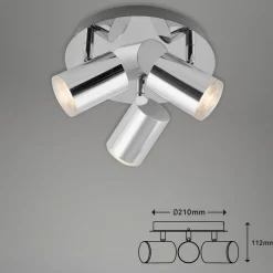 Plafondlamp Banyo Splash, IP44, 3-lamps