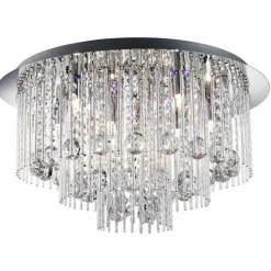 Plafondlamp Beatrix, kristal, afstandsbediening