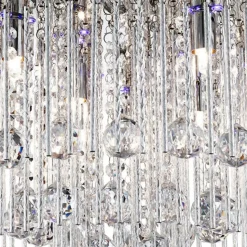 Plafondlamp Beatrix, kristal, afstandsbediening