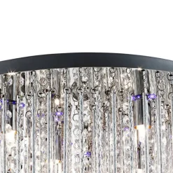 Plafondlamp Beatrix, kristal, afstandsbediening