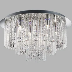 Plafondlamp Beatrix, kristal, afstandsbediening