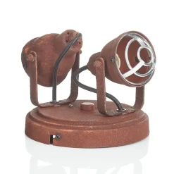 Plafondlamp Bente roest rond met 2 lampjes