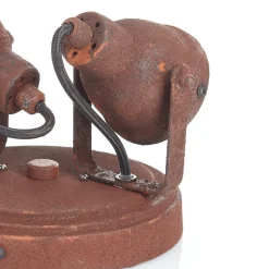 Plafondlamp Bente roest rond met 2 lampjes