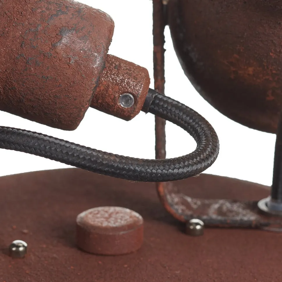 Plafondlamp Bente roest rond met 2 lampjes