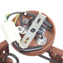 Plafondlamp Bente roest staal lang 4 lampjes