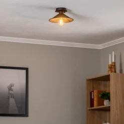 Plafondlamp Berceste N-659 1-lamp Ø24cm zwart