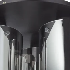 Plafondlamp Beth met rookglas, 3-lamps