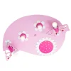 Plafondlamp Bladvlinder in roze, 4-lamps