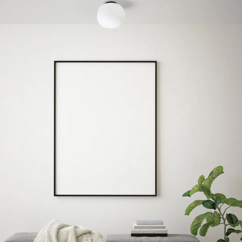 Plafondlamp Bombo van matglas Ø 30 cm